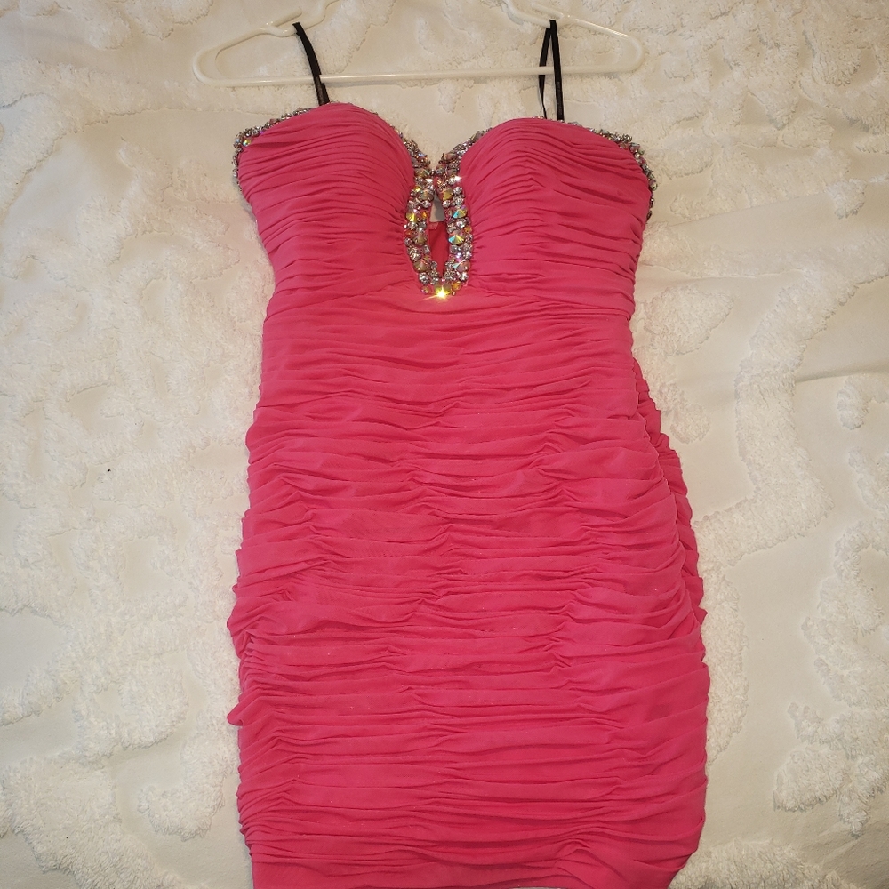 Alyce Paris Size 4 Hot Pink Cocktail Dress